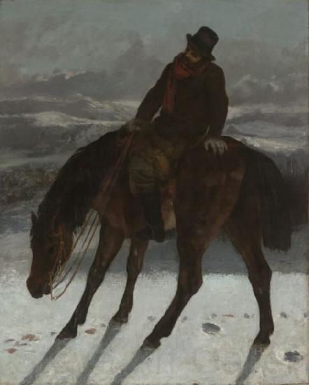 Gustave Courbet Hunter on Horseback Spain oil painting art